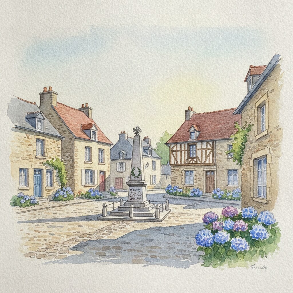 Colleville-Montgomery — aquarelle — France