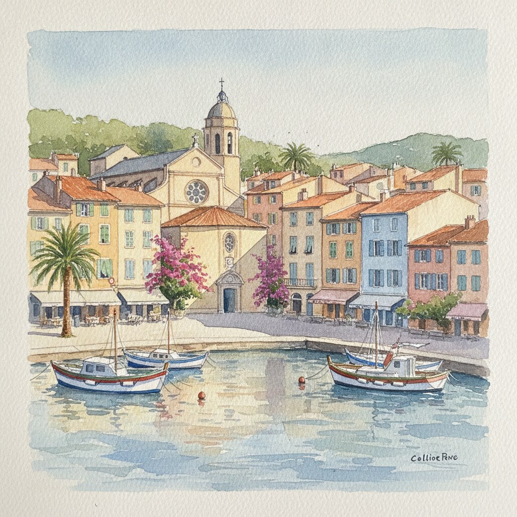 Collioure — acuarela — Francia