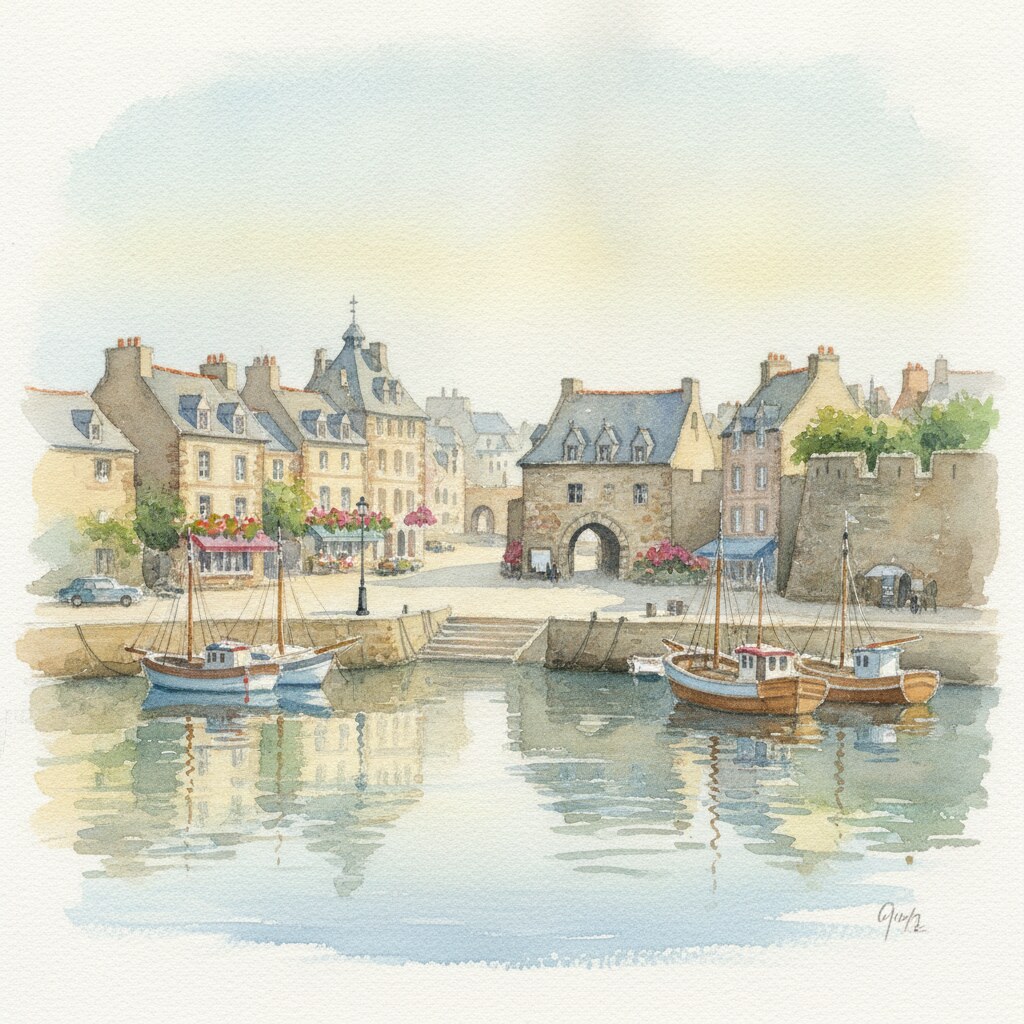 Concarneau — acuarela — Francia