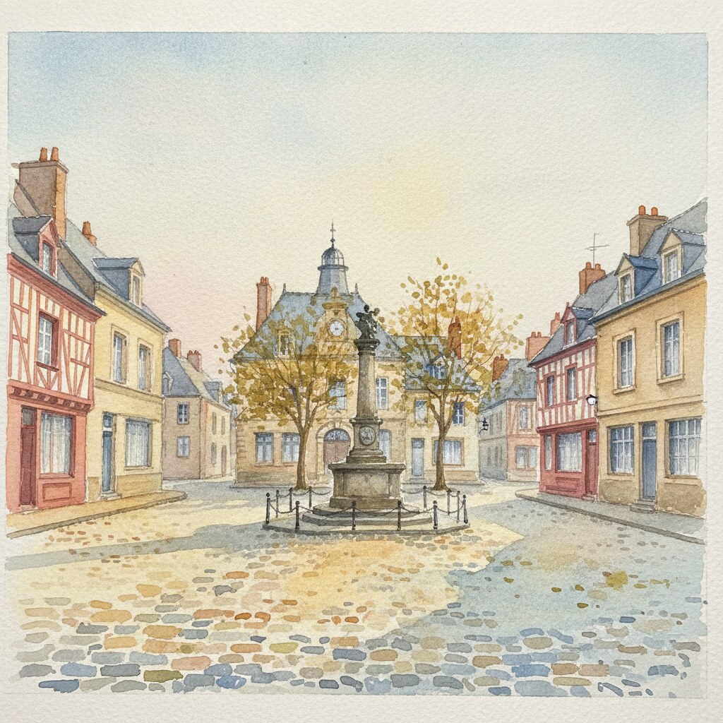 Condé-en-Normandie — aquarelle — France
