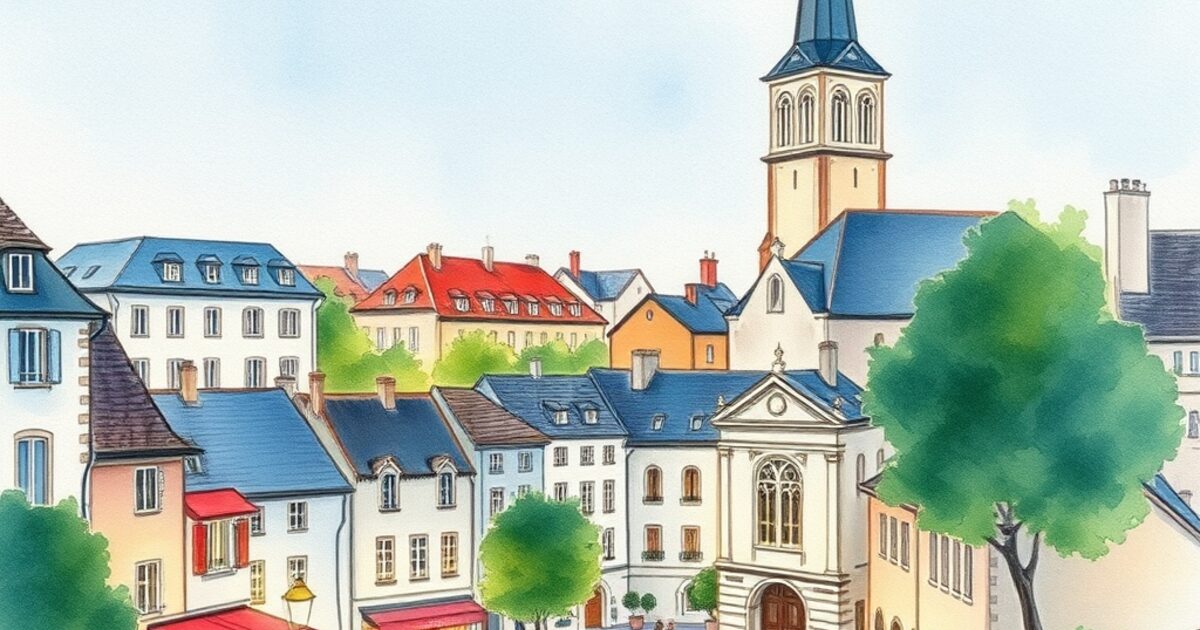 Courbevoie — aquarelle — France