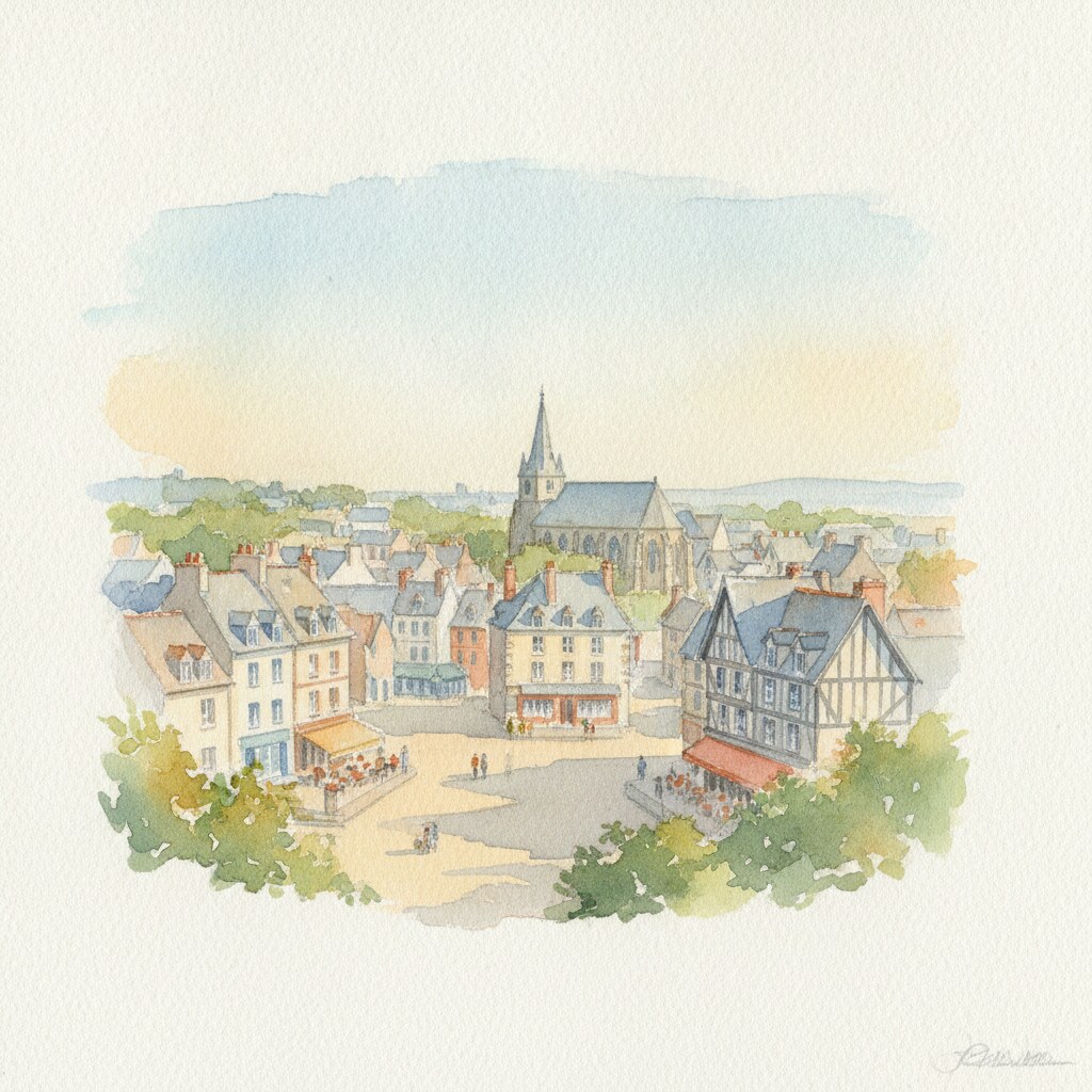 Criel-sur-Mer — aquarelle — France
