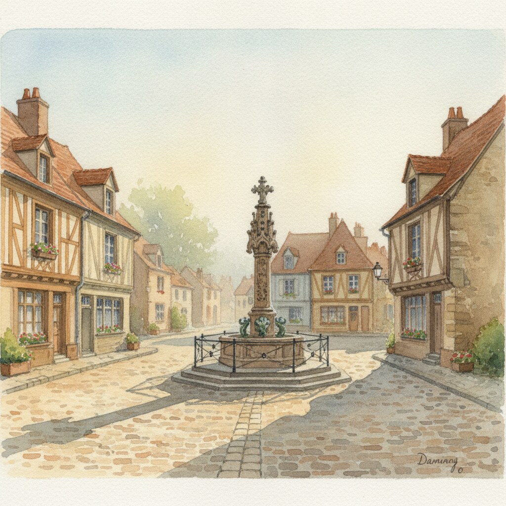 Damigny — aquarelle — France