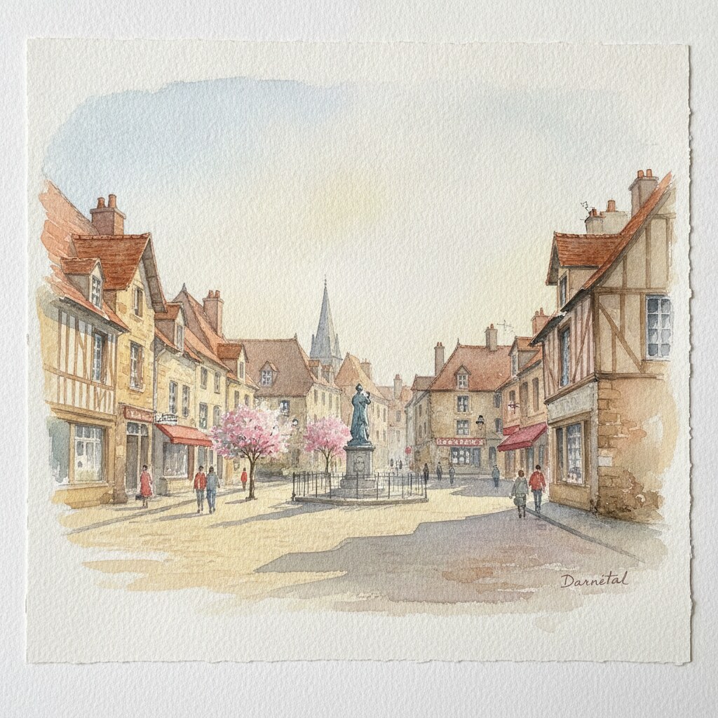 Darnétal — aquarelle — France