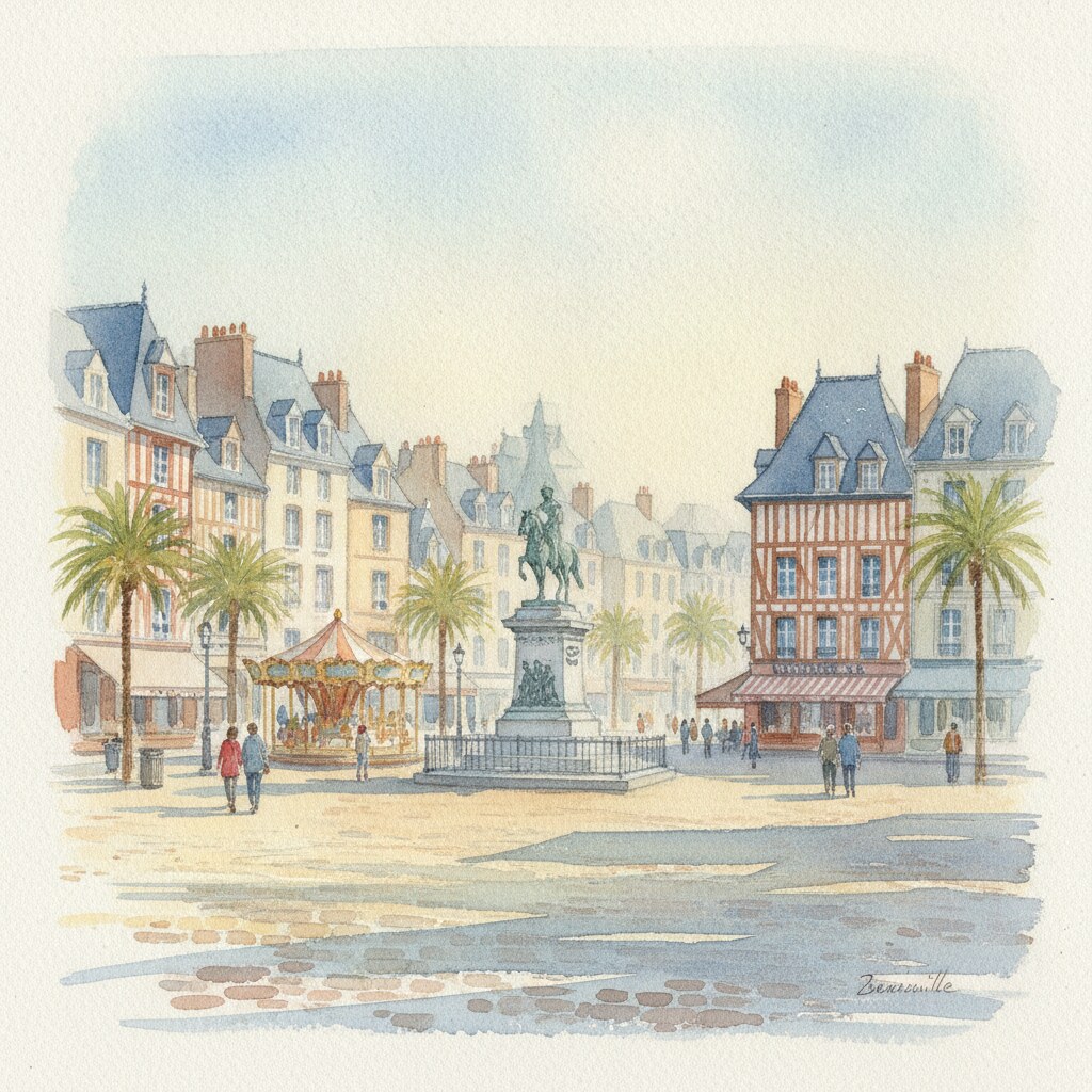 Deauville — acuarela — Francia
