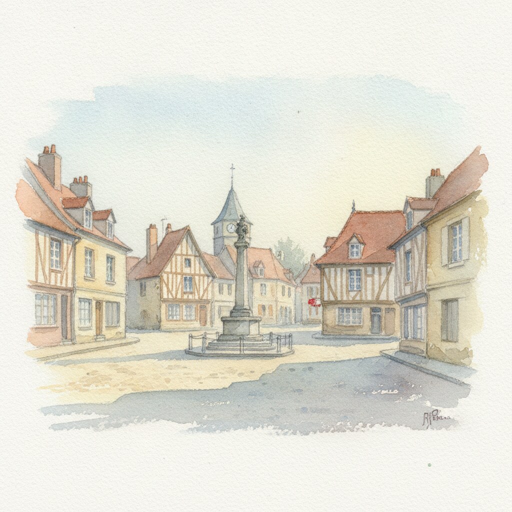 Démouville — aquarelle — France