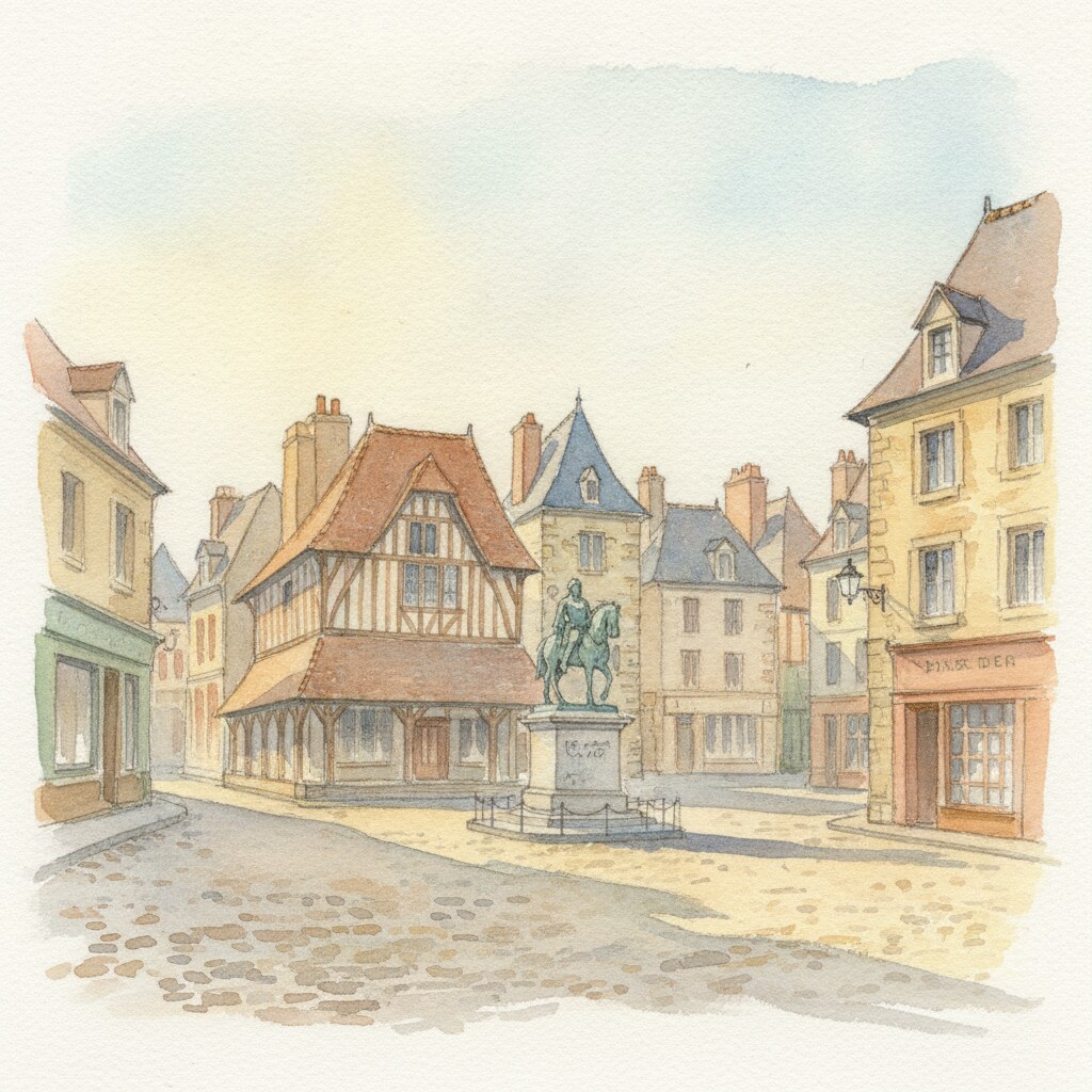 Dives-sur-Mer — aquarelle — France
