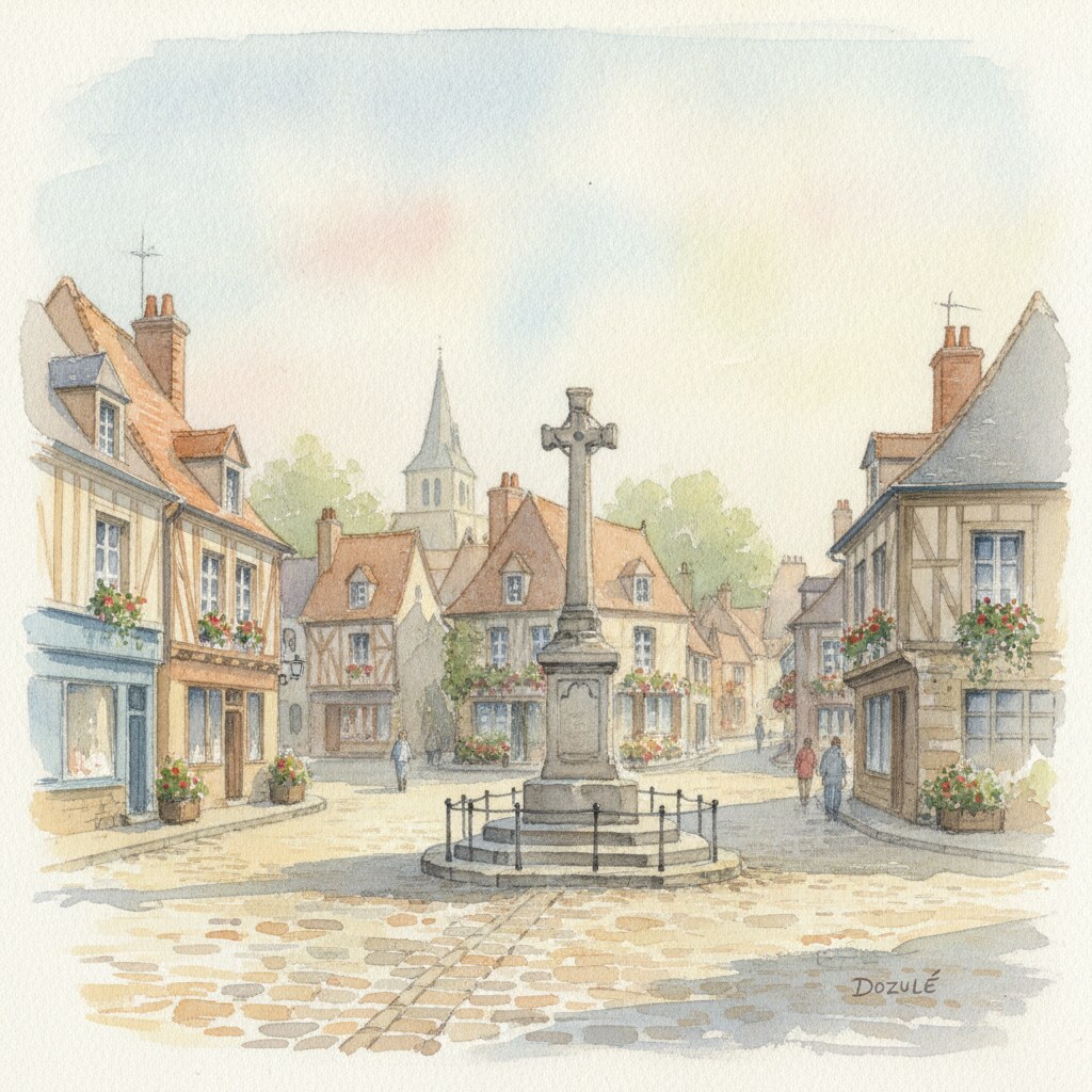 Dozulé — aquarelle — France