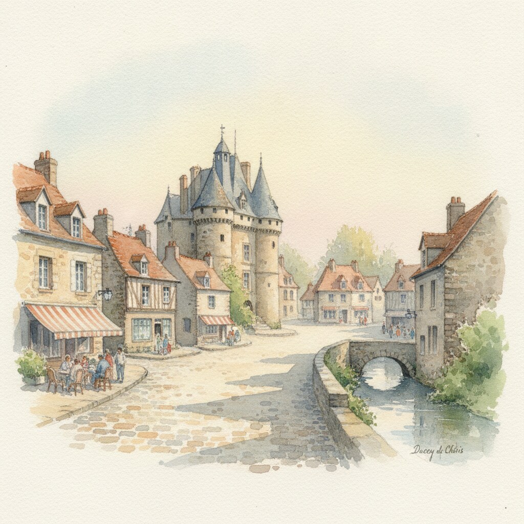 Ducey-Les Chéris — aquarelle — France