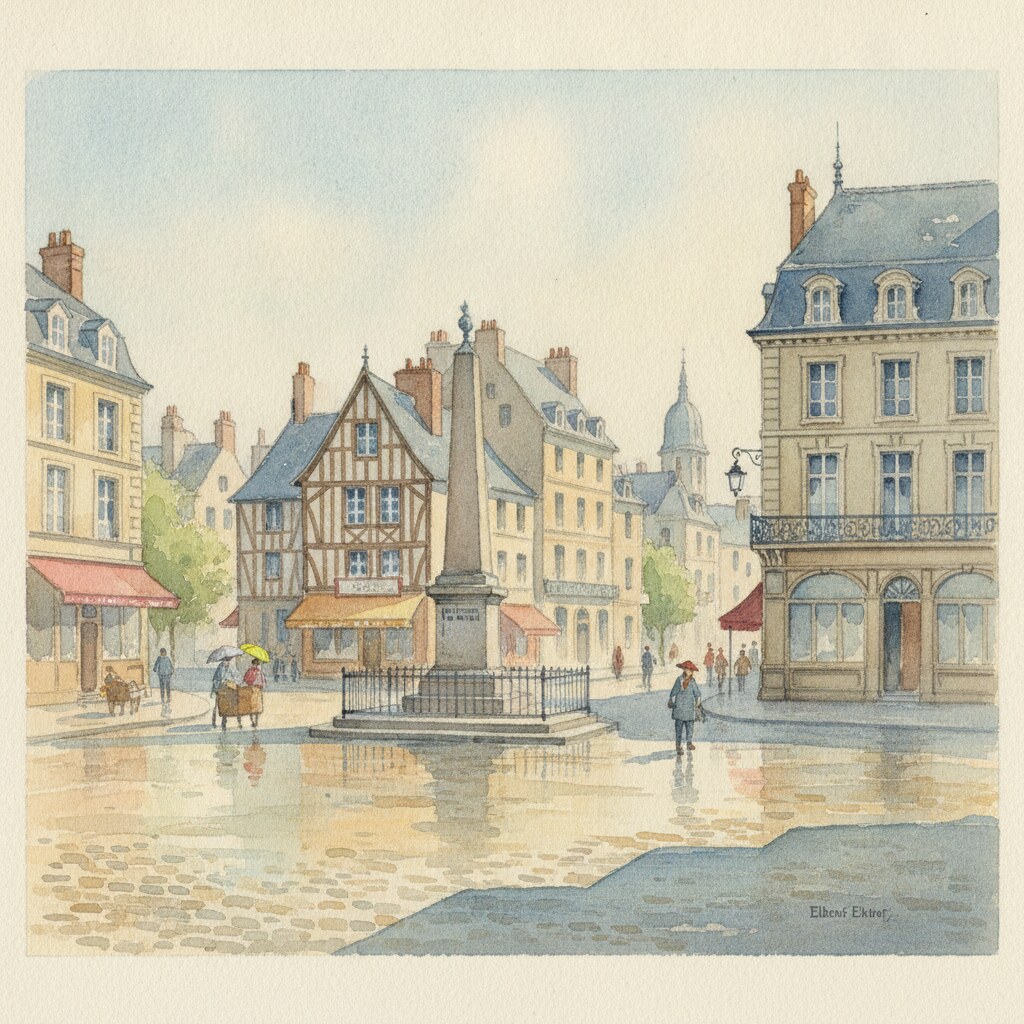 Elbeuf — acuarela — Francia