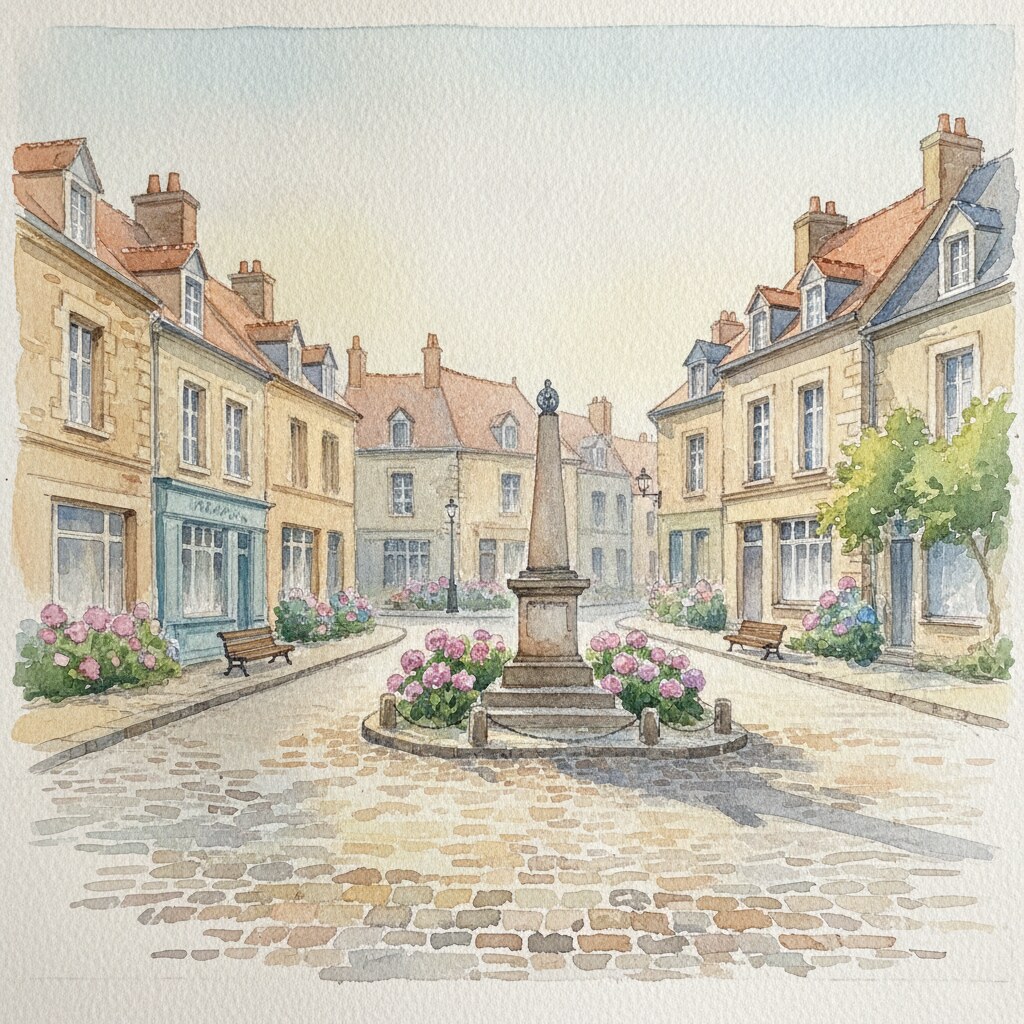 Épron — aquarelle — France