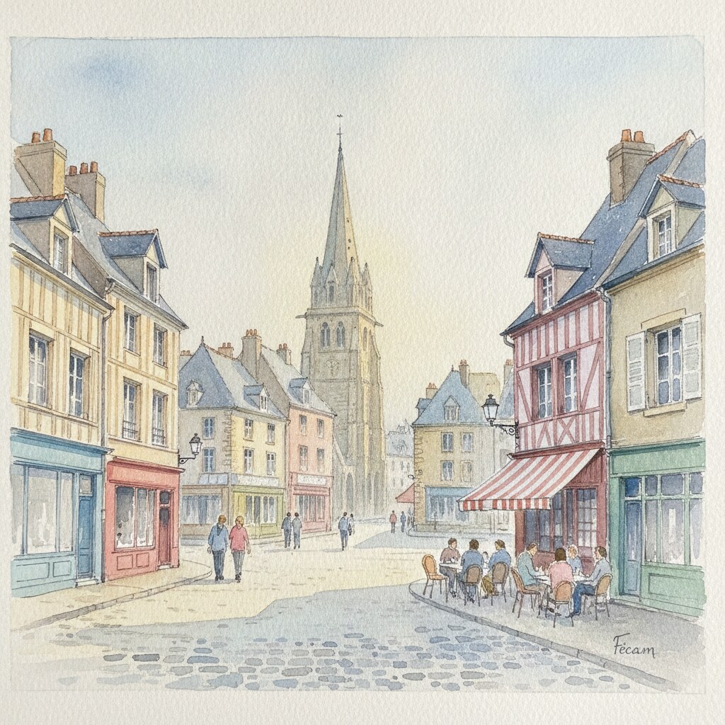 Fécamp — acuarela — Francia