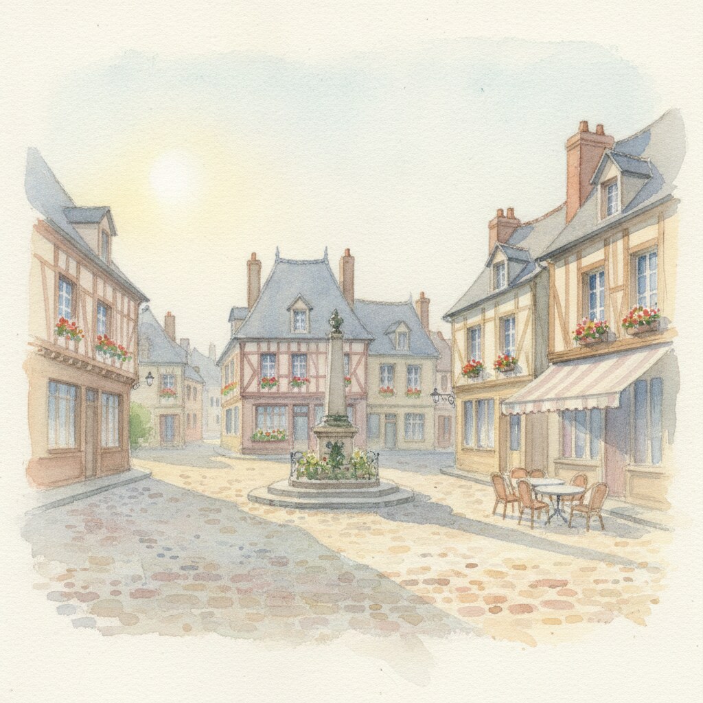 Fontaine-Étoupefour — aquarelle — France