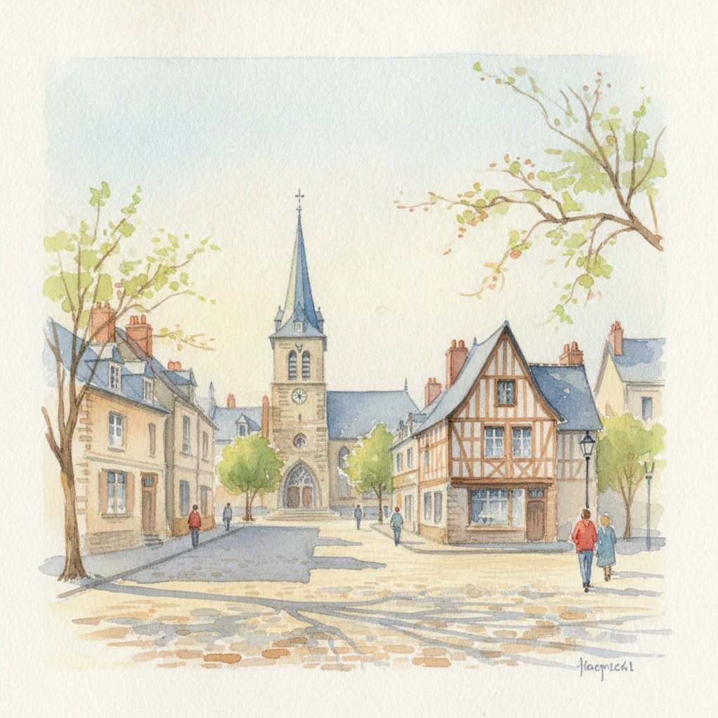 Franqueville-Saint-Pierre — aquarelle — France