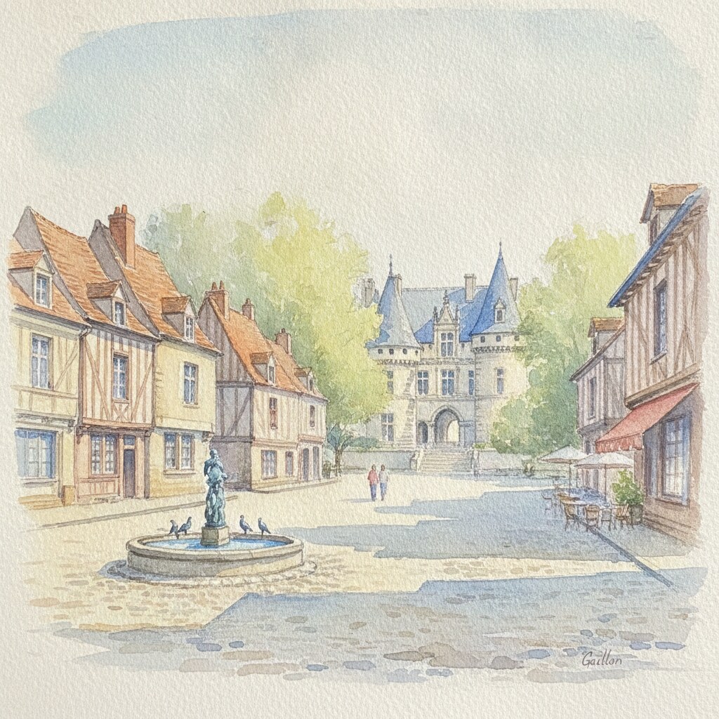 Gaillon — acuarela — Francia