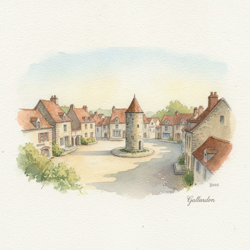 Gallardon — aquarelle — France