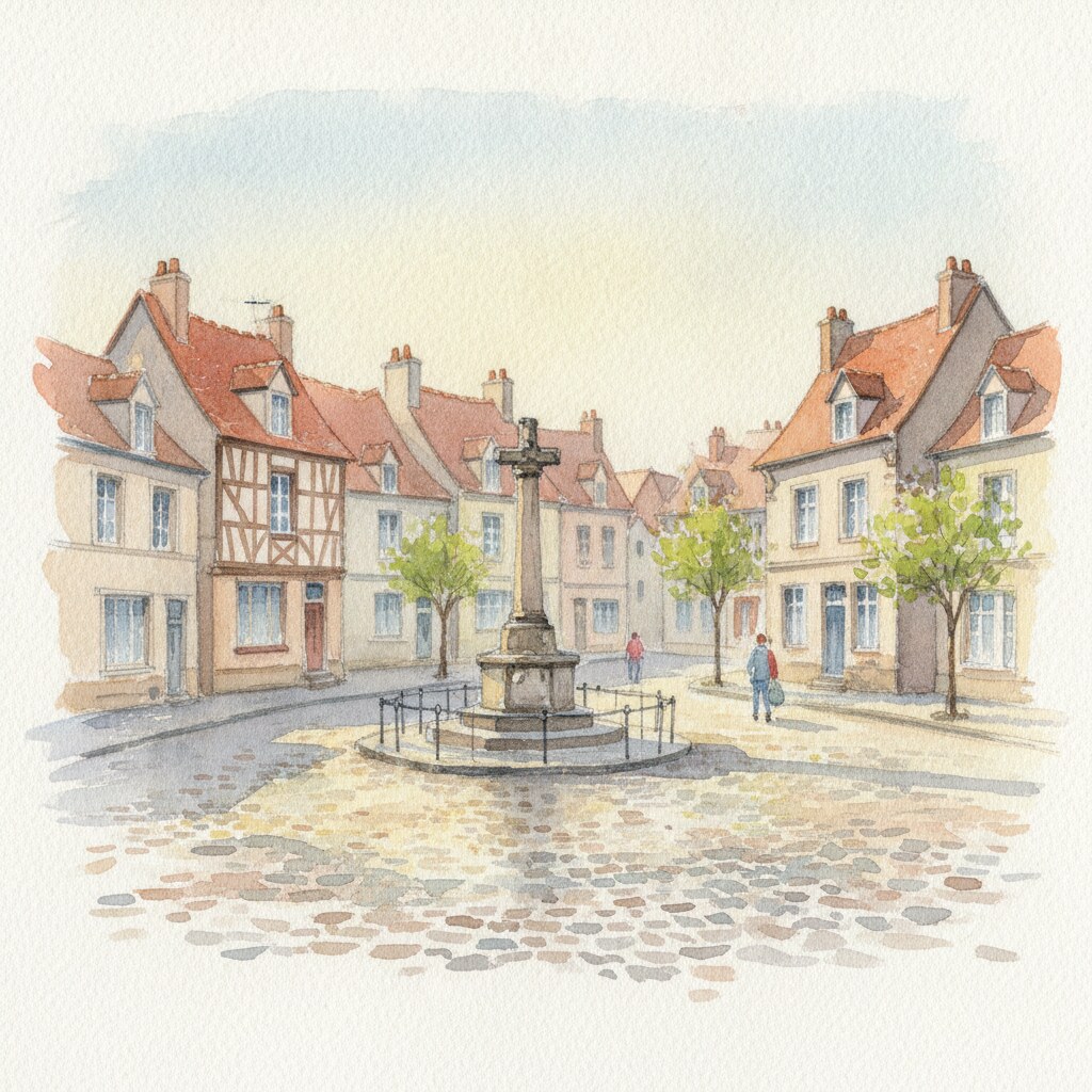 Giberville — aquarelle — France