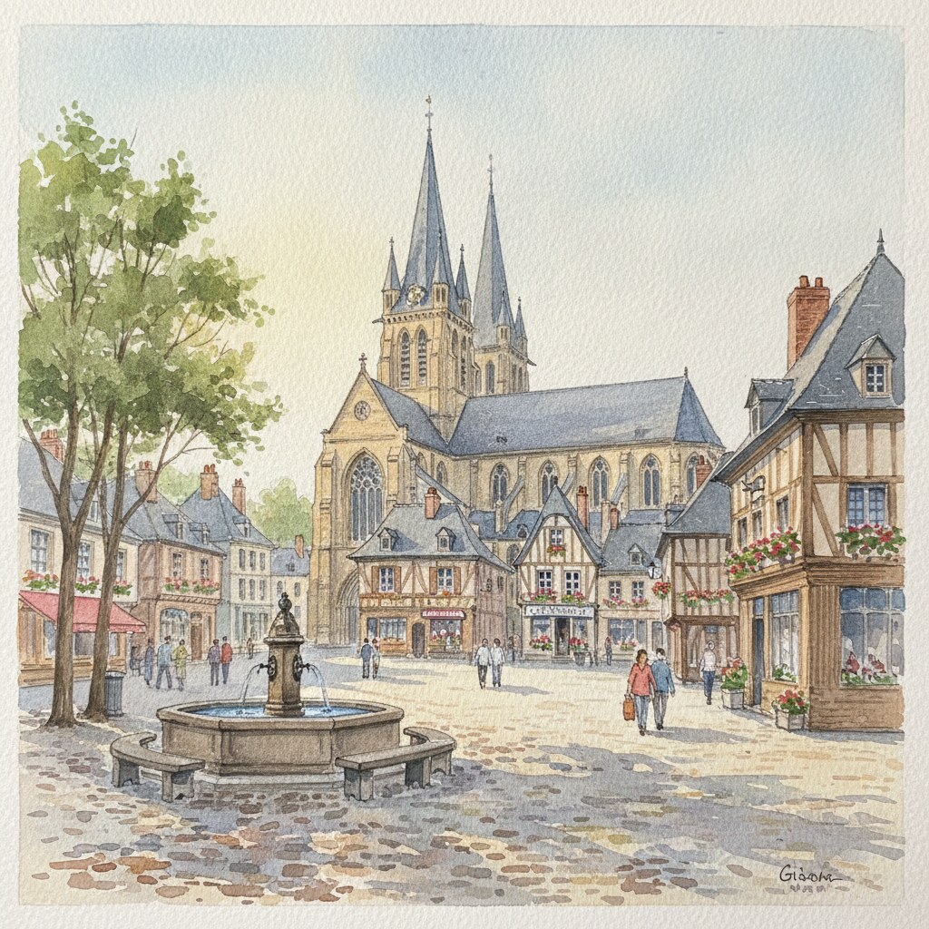 Gisors — acuarela — Francia