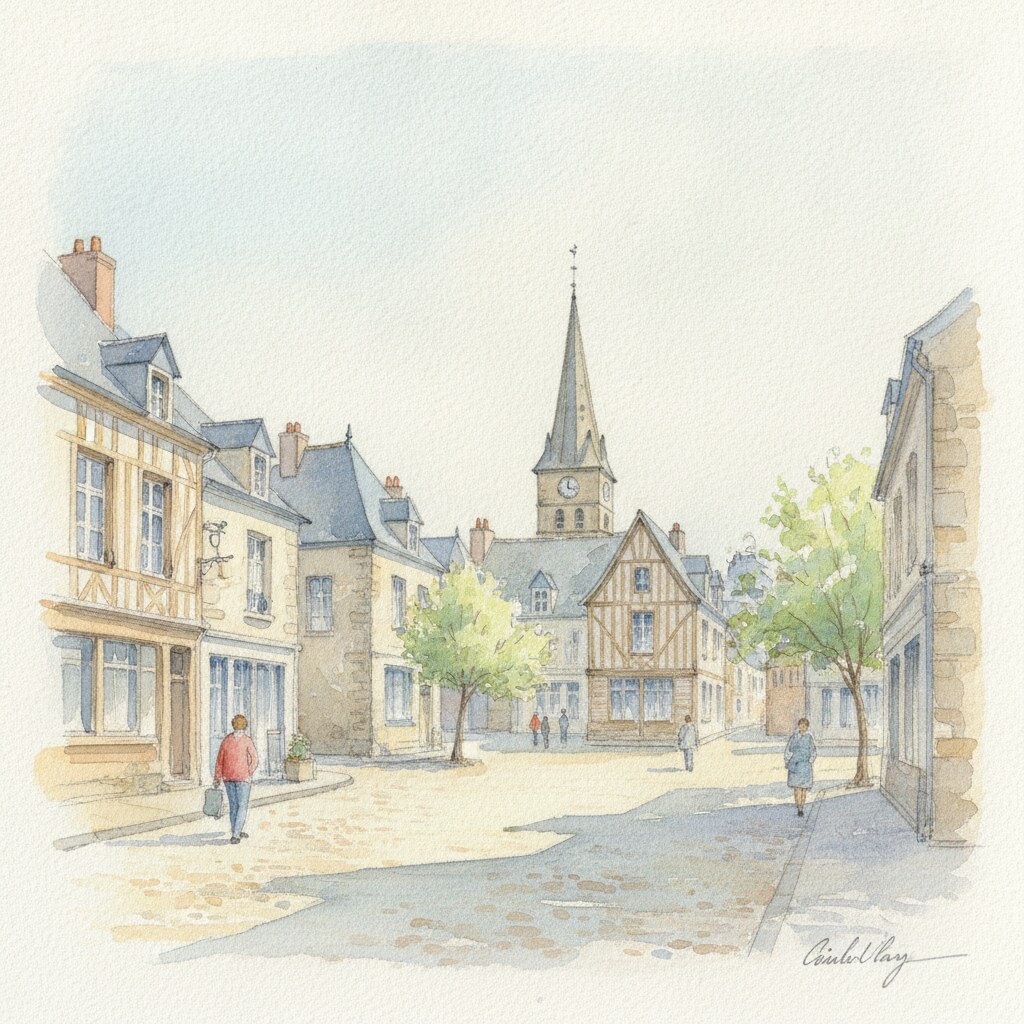 Gruchet-le-Valasse — acuarela — Francia