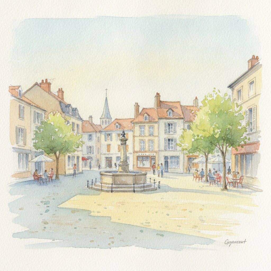 Guyancourt — acuarela — Francia