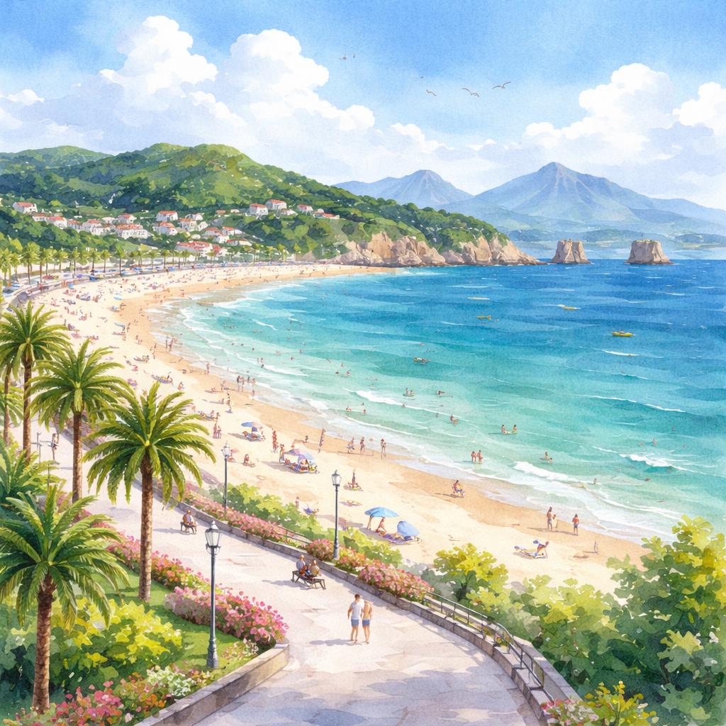 Hendaye — acuarela — Francia