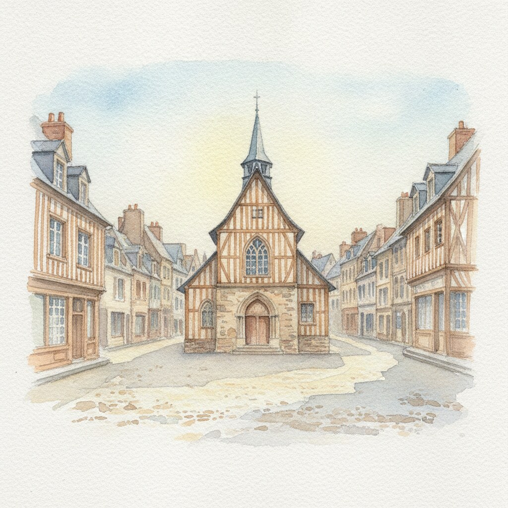 Honfleur — acuarela — Francia