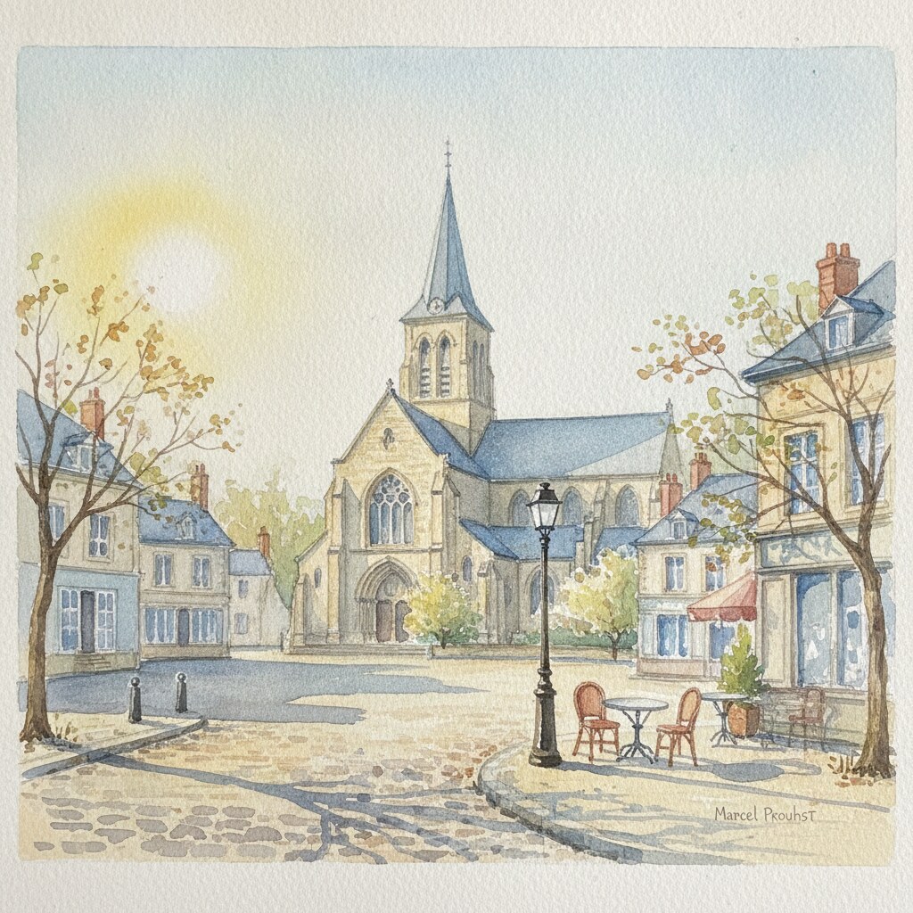 Illiers-Combray — aquarelle — France