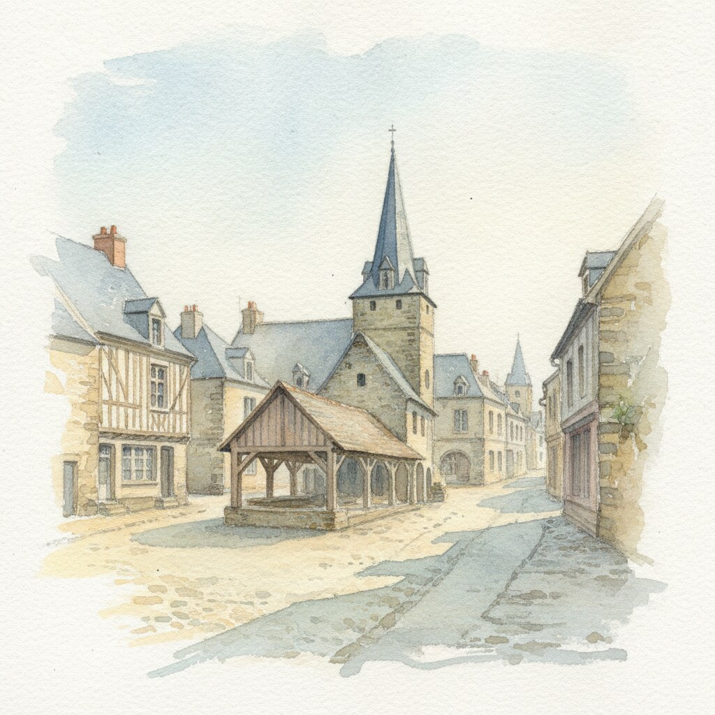 Janville-en-Beauce — aquarelle — France