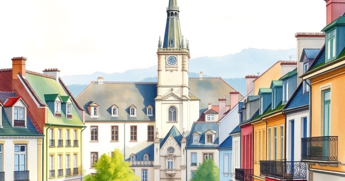 Jouy-en-Josas — aquarelle — France