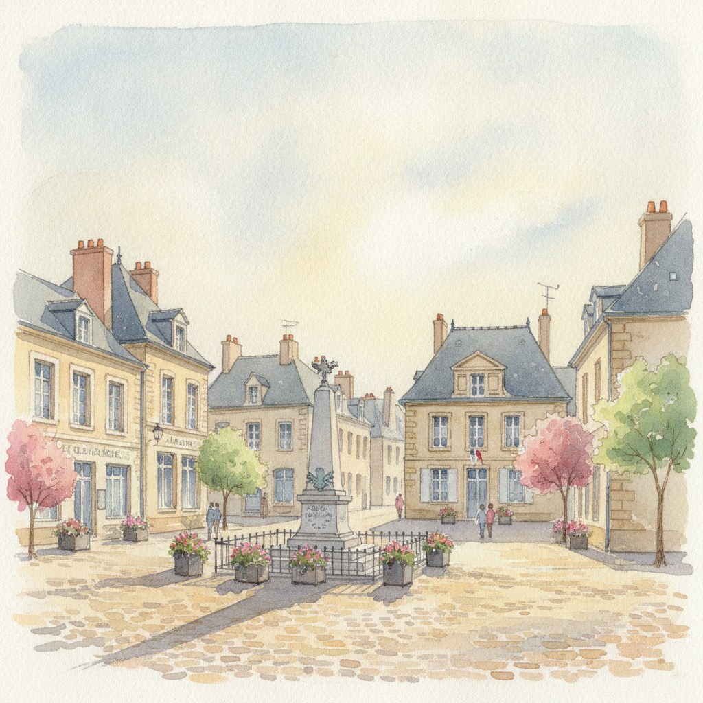 La Celle-Saint-Cloud — acuarela — Francia