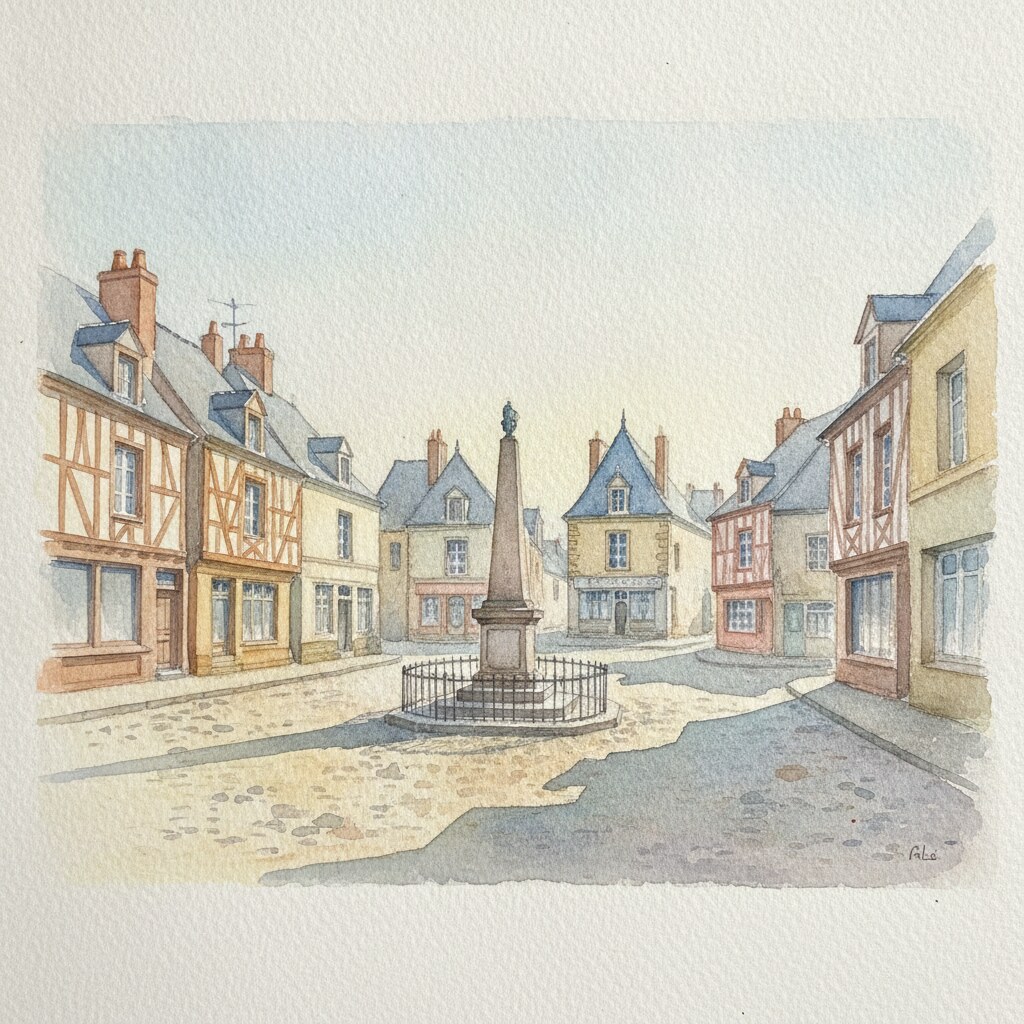 La Ferté-en-Ouche — aquarelle — France