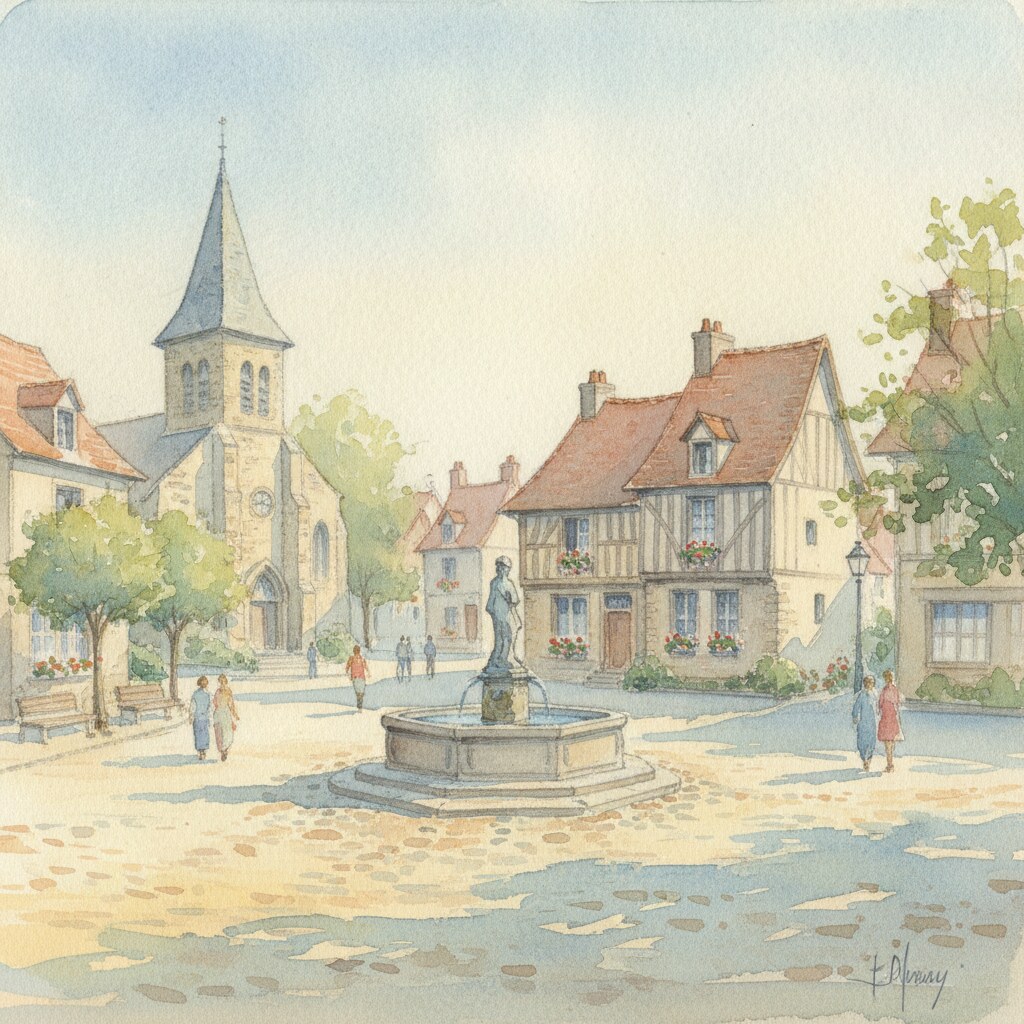 La Frénaye — acuarela — Francia