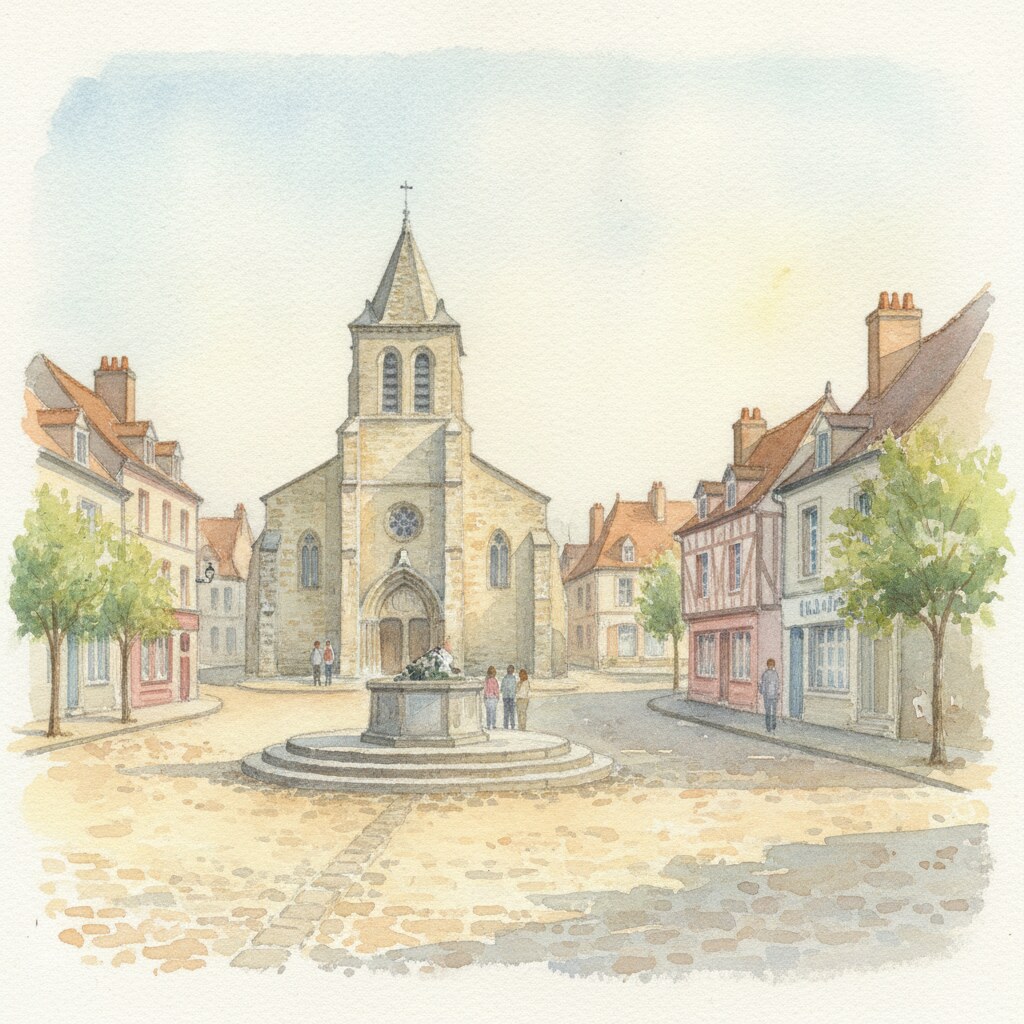 La Loupe — aquarelle — France