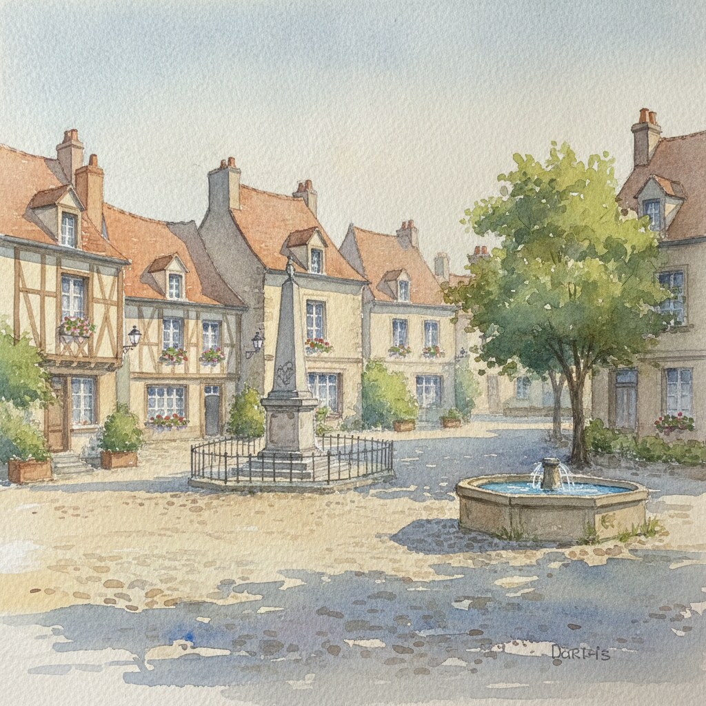 Le Coudray — aquarelle — France
