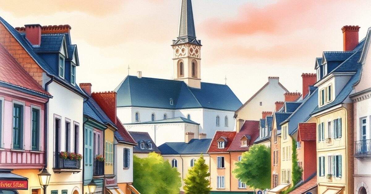 Le Pecq — aquarelle — France