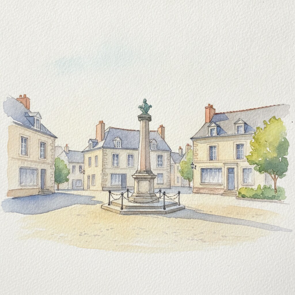 Le Thuit de l'Oison — acuarela — Francia