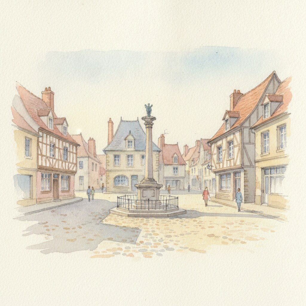 Le Val d'Hazey — acuarela — Francia