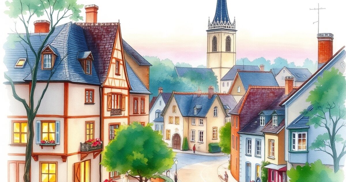 Les Clayes-sous-Bois — aquarelle — France