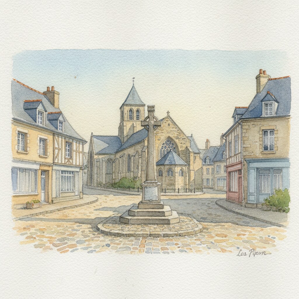 Les Pieux — acuarela — Francia