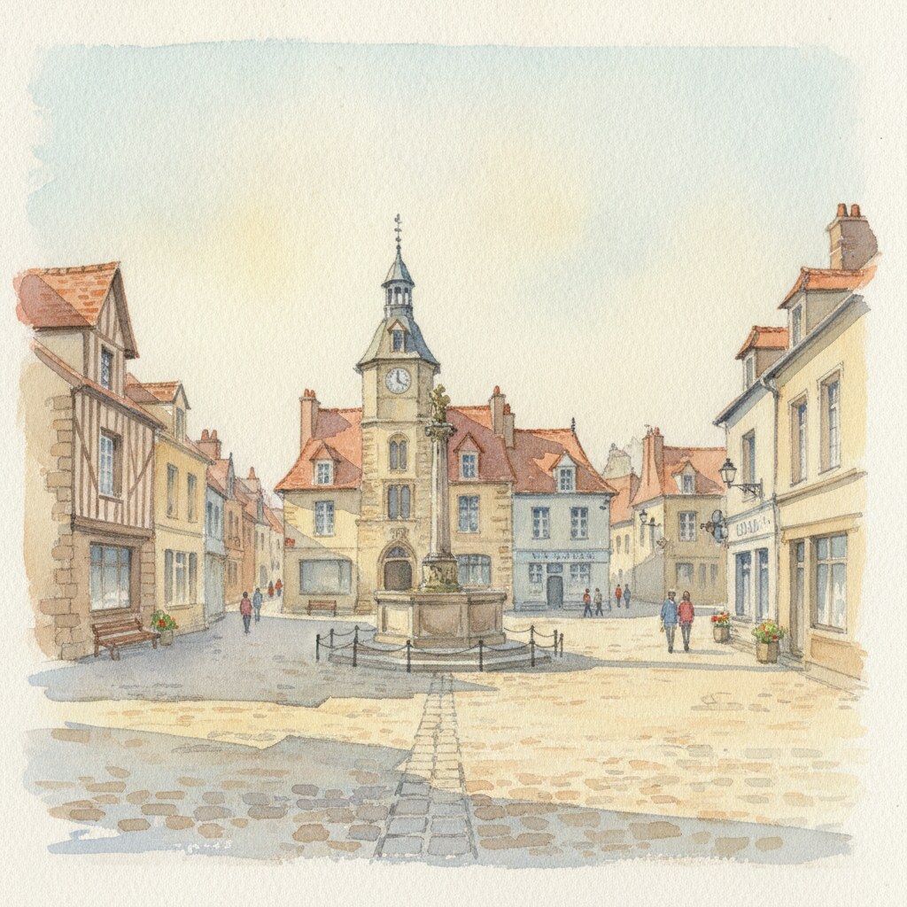 Les Villages Vovéens — aquarelle — France