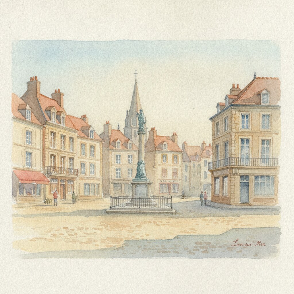 Lion-sur-Mer — aquarelle — France