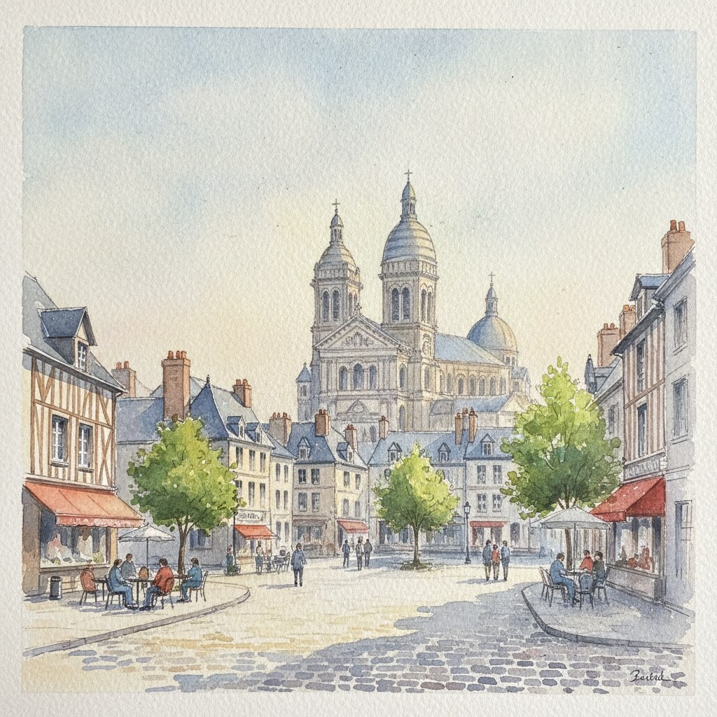 Lisieux — acuarela — Francia