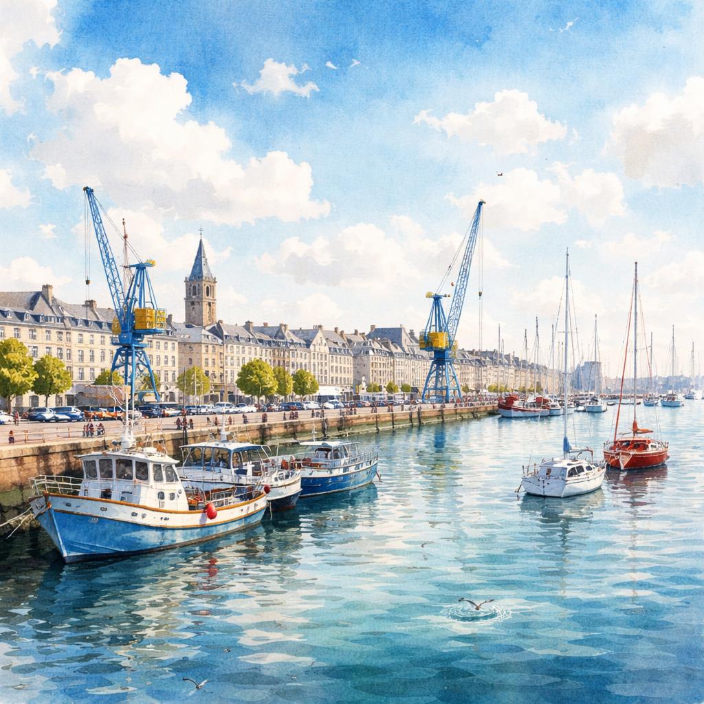 Lorient — acuarela — Francia