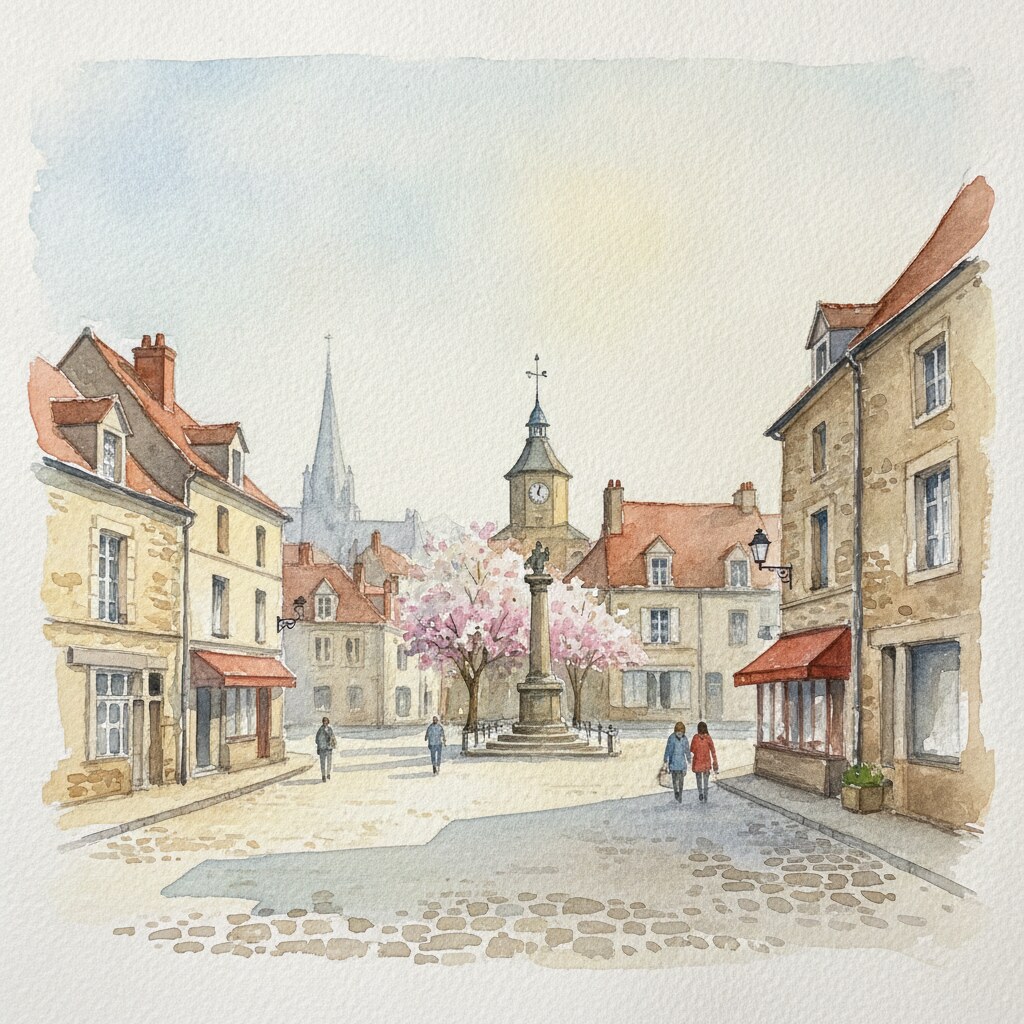 Luisant — aquarelle — France