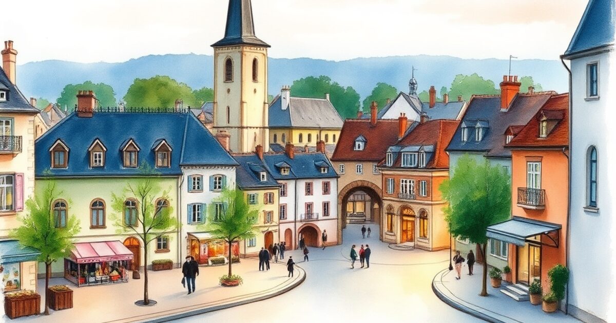 Magny-les-Hameaux — aquarelle — France