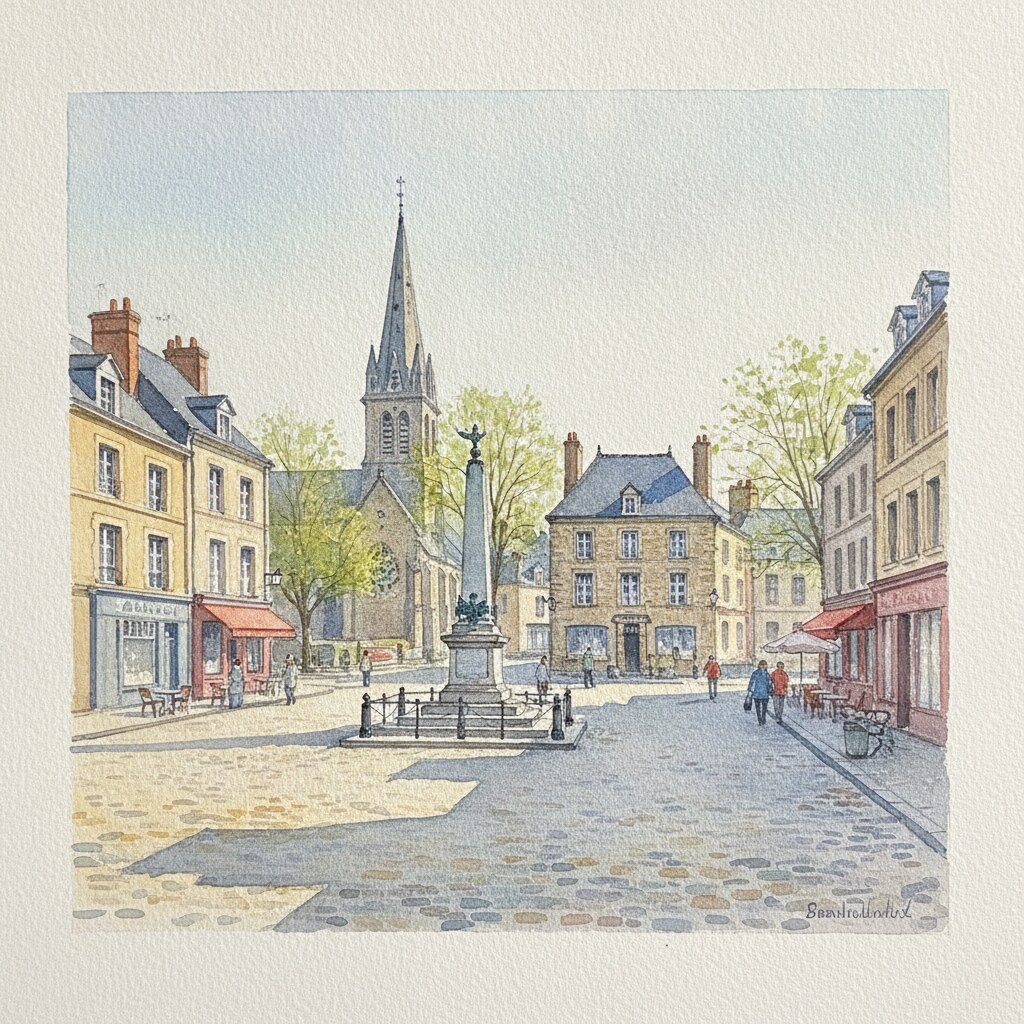 Malaunay — aquarelle — France