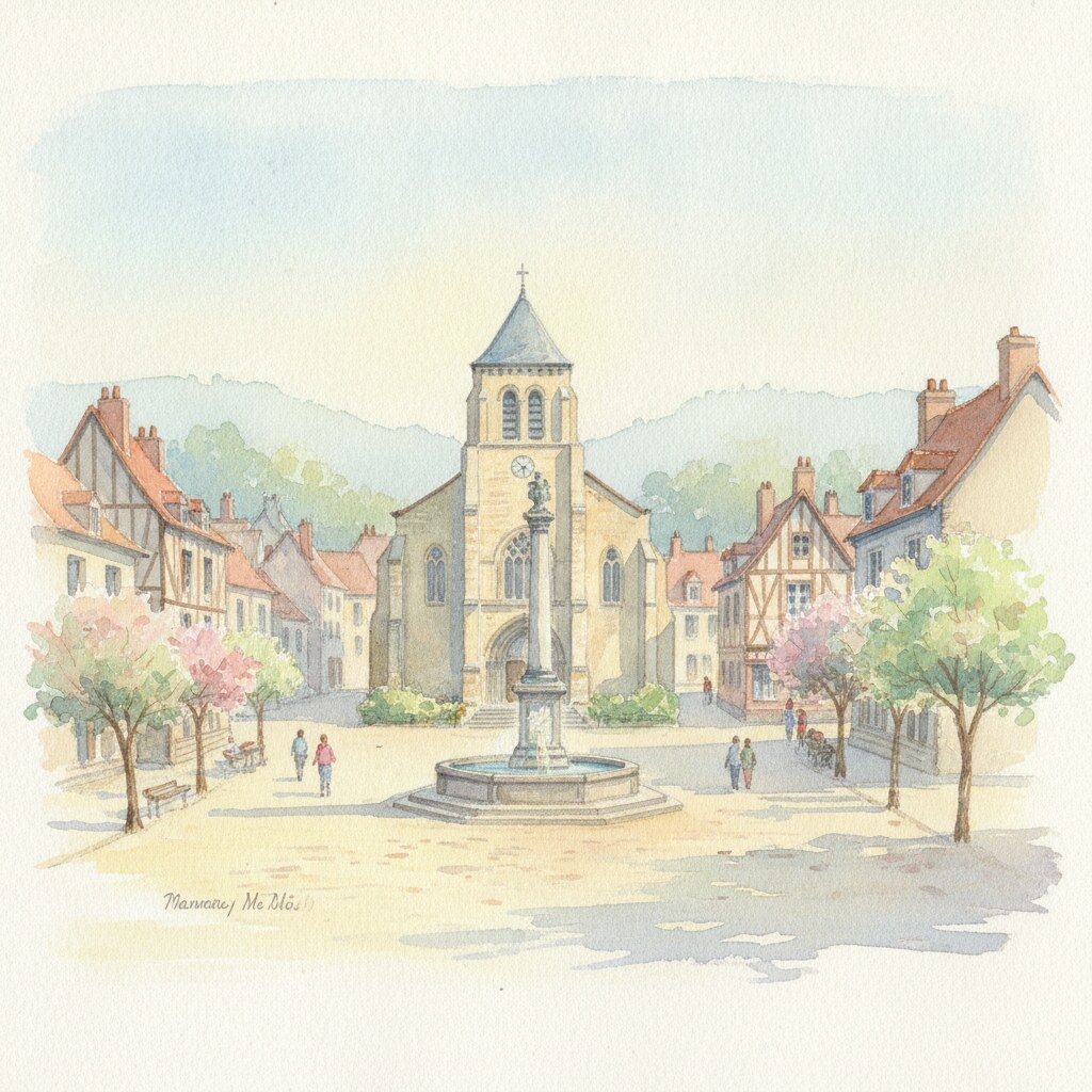 Maromme — aquarelle — France