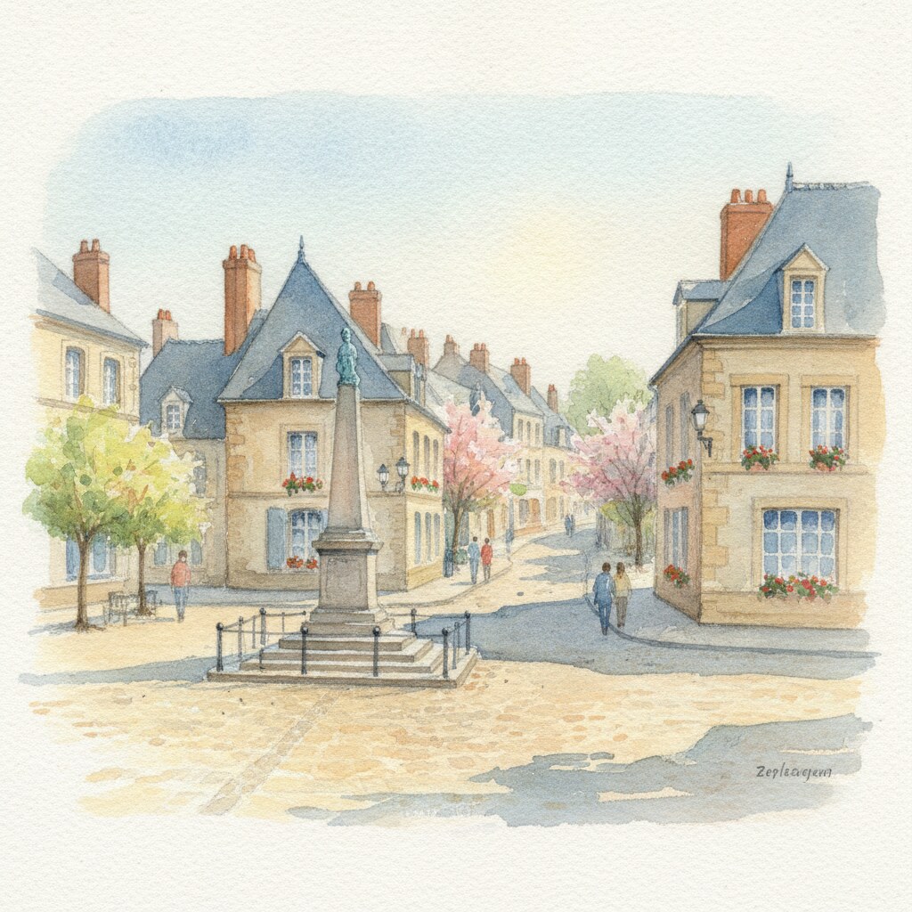 Montigny-le-Bretonneux — acuarela — Francia