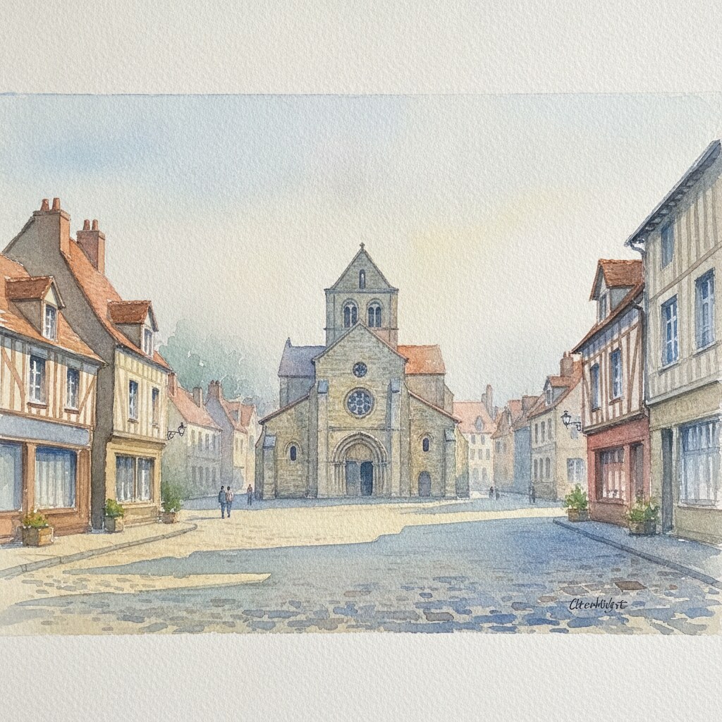 Montivilliers — aquarelle — France
