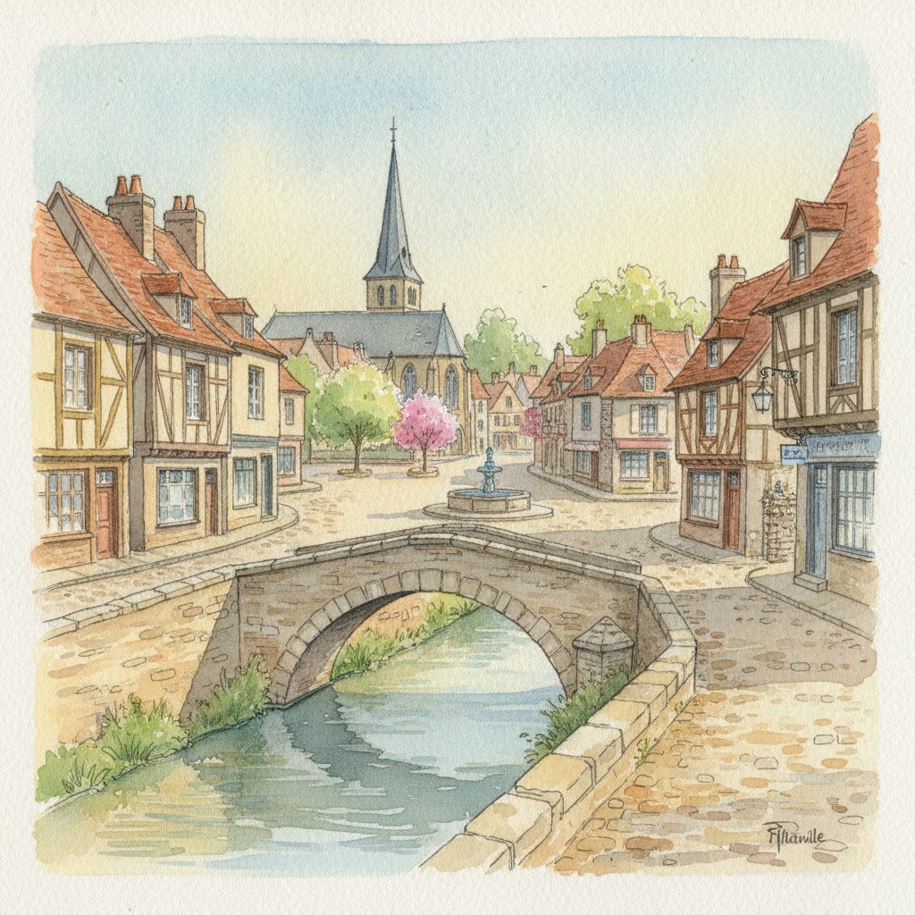 Montville — aquarelle — France
